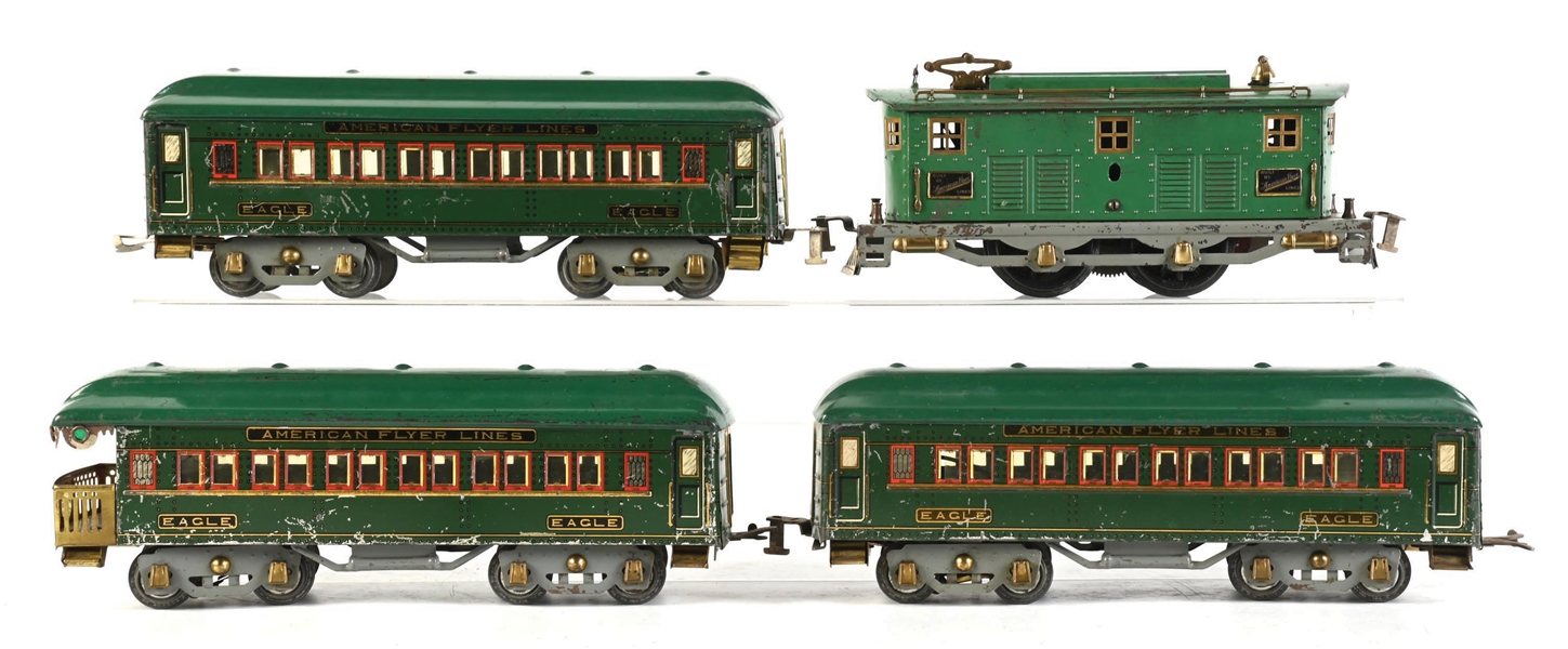 PRE-WAR AMERICAN FLYER STANDARD GA. NO. 4644 EAGLE PASSENGER SET