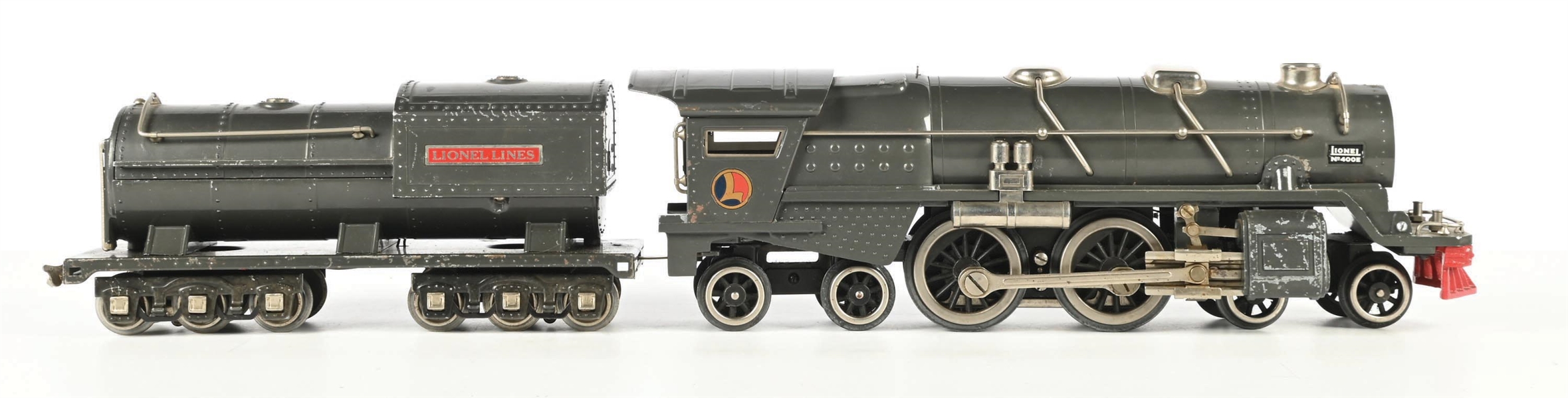 LIONEL PREWAR STANDARD GAUGE NO. 400E STEAM LOCOMOTIVE AND TENDER