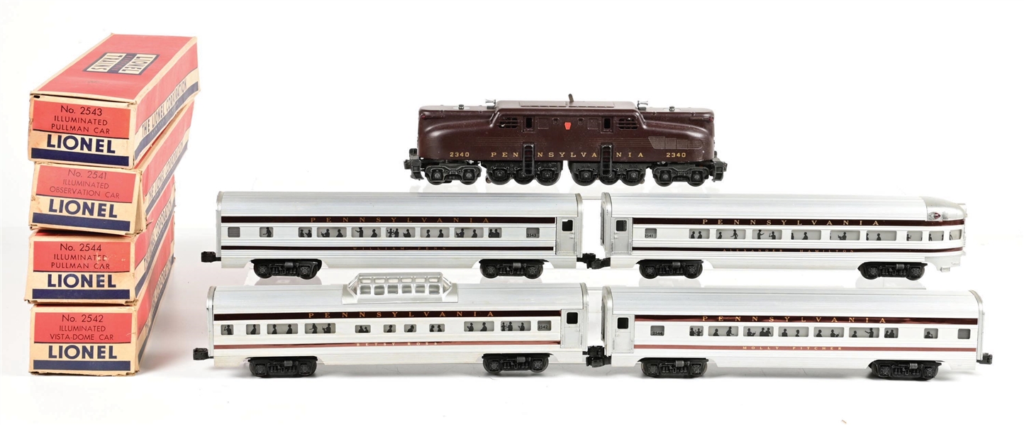 LIONEL O-GA. 2340 PRR GG-1 CONGRESSIONAL PASSENGER SET