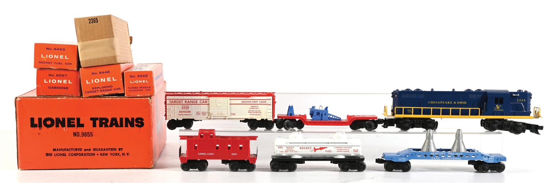 POST-WAR LIONEL O-GA. NO. 9655 DIESEL FREIGHT SET