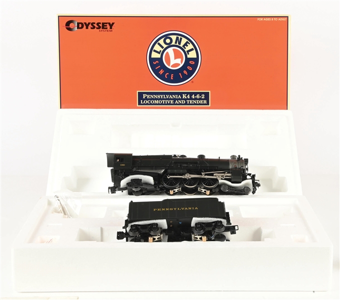 MODERN ERA LIONEL O-GA. NO. 6-38025 PENNSYLVANIA K4 4-6-2 STEAM LOCOMOTIVE & TENDER