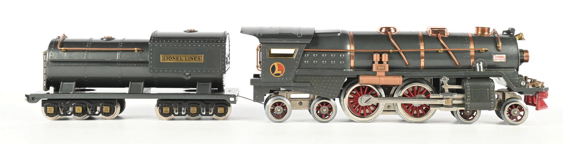 LIONEL PREWAR STANDARD GAUGE 400E STEAM LOCOMOTIVE AND TENDER