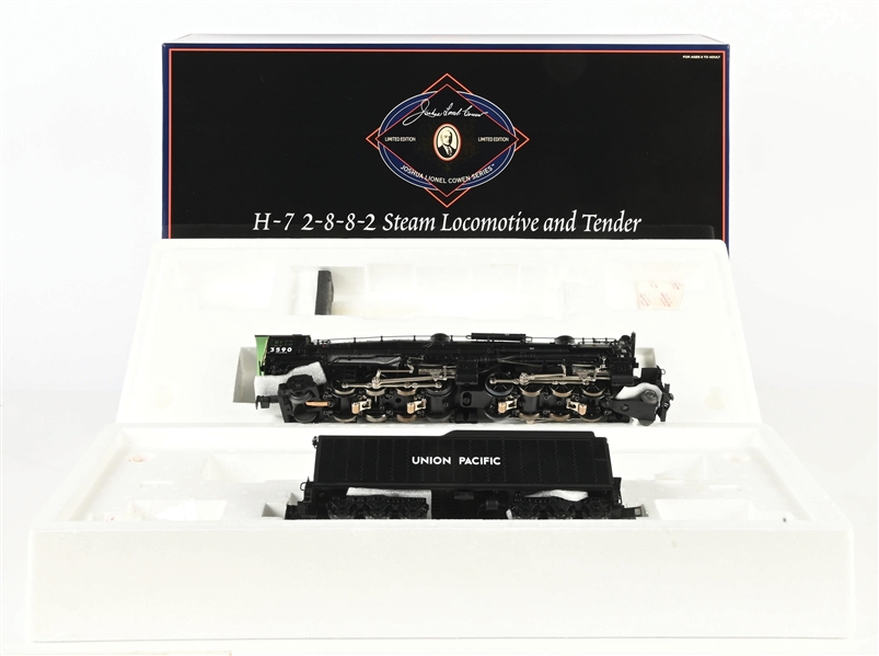 MODERN ERA LIONEL O-GA. NO. 6-38060 UNION PACIFIC H7 2-8-8-2 STEAM LOCOMOTIVE & TENDER W/ ORIGINAL BOX