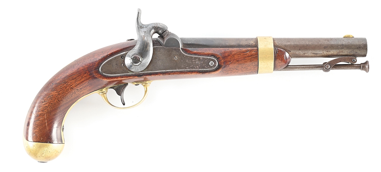 (A) US MODEL 1842 PERCUSSION PISTOL BY I. N. JOHNSON.