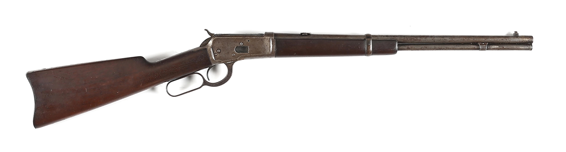 (A) ANTIQUE WINCHESTER MODEL 1892 LEVER ACTION SADDLE RING CARBINE 