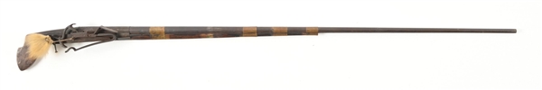 (A) HMONG FLINTLOCK MONKEY GUN.