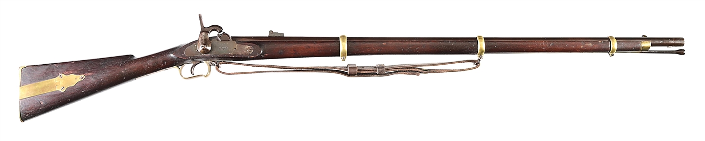 (A) SCARCE US CONTRACT PS JUSTICE 1861 THIRD MODEL RIFLED MUSKET/ 