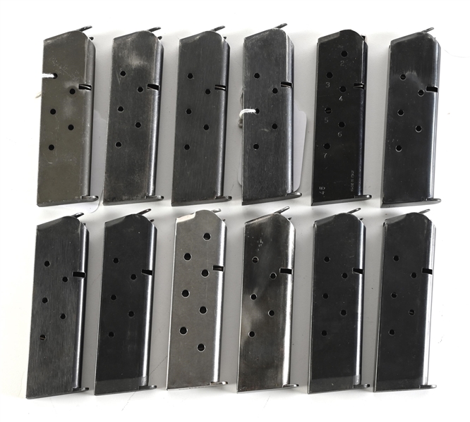 LOT OF 12 COLT 1911 .45 ACP MAGAZINES.
