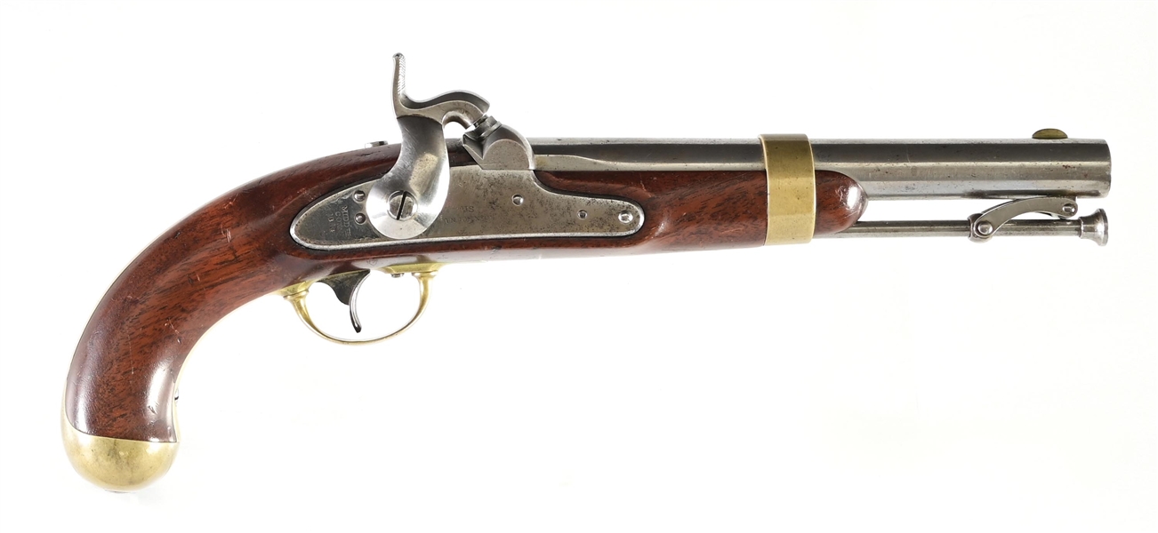 (A) IRA N. JOHNSON US MODEL 1842 PERCUSSION PISTOL.