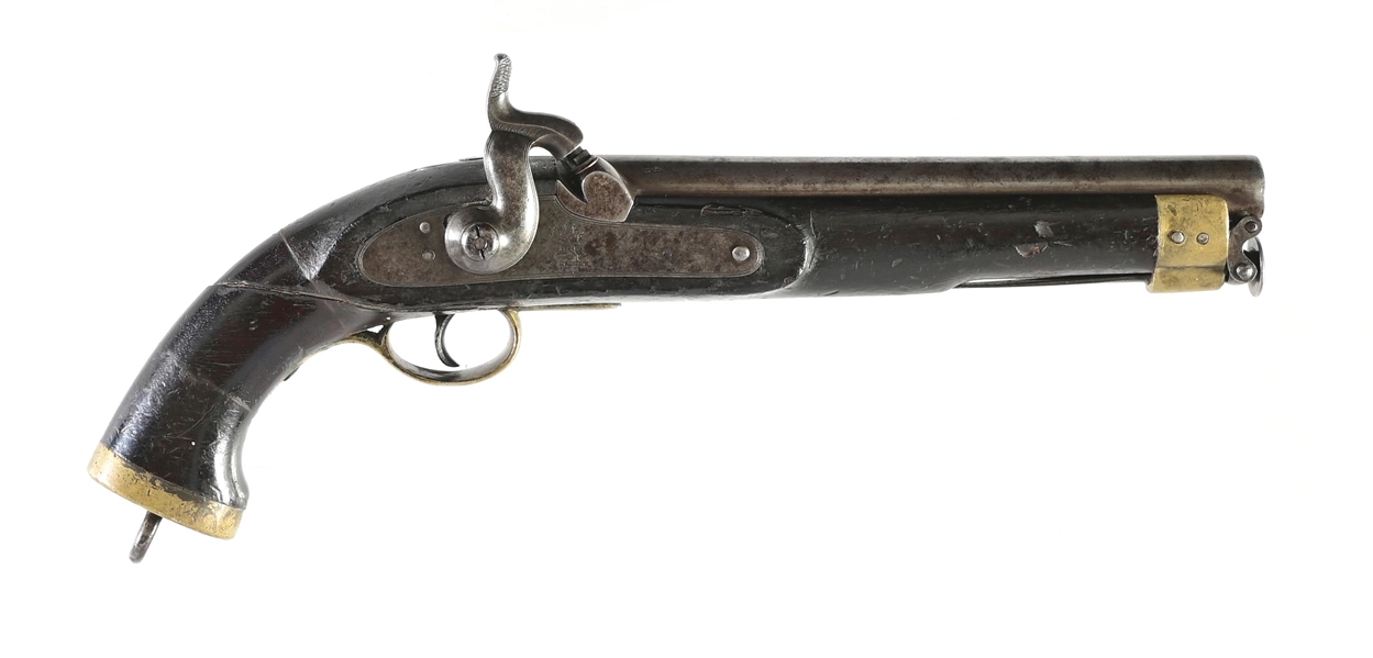 (A) EAST INDIA COMPANY MODEL 1843 PERCUSSION DRAGOON PISTOL.