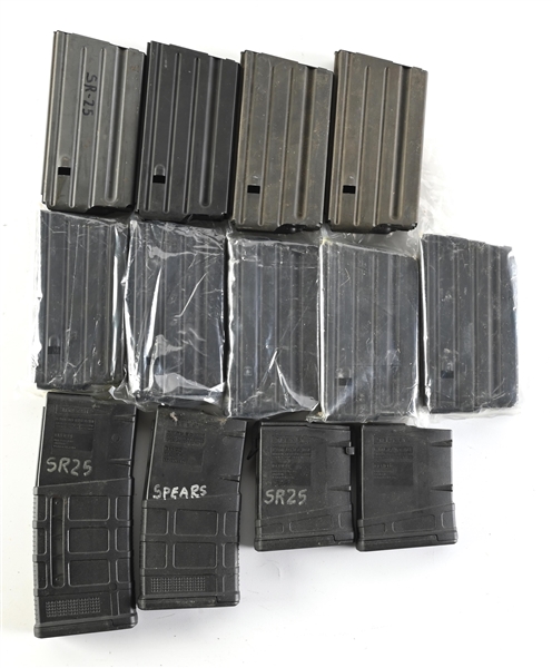 LOT OF 13: R-25 PATTERN MAGAZINES.
