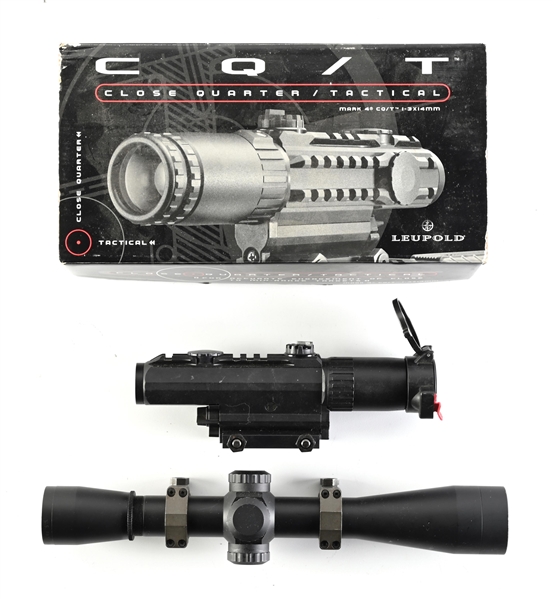 LOT OF 2: LEUPOLD MARK 4 M3 10X AND QC/T SCOPES.