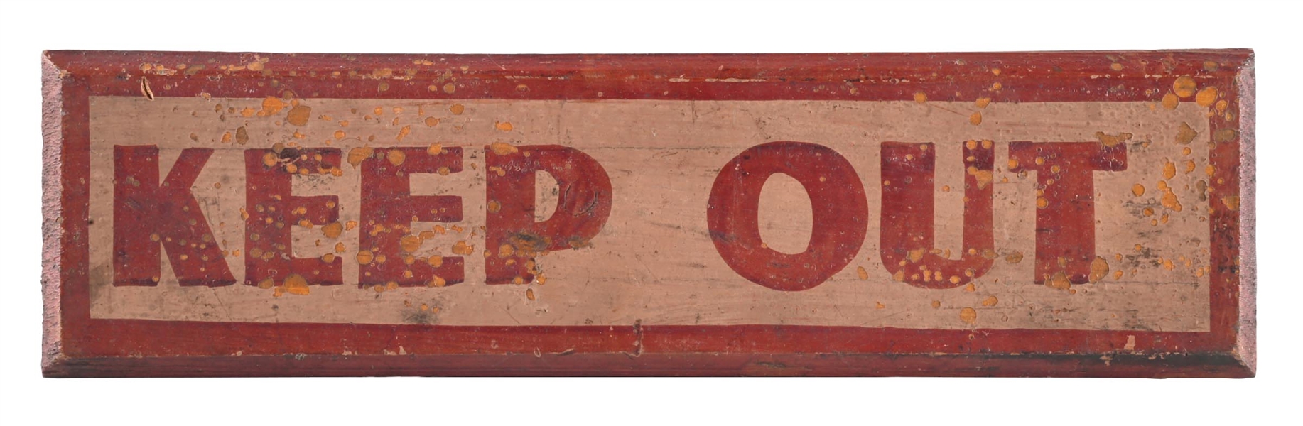 KEEP OUT HAND-PAINTED WOOD SIGN