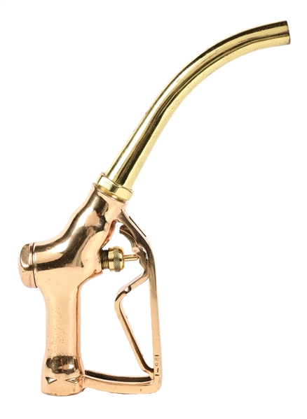 POLISH BRASS GAS PUMP NOZZLE 