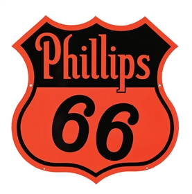 OUTSTANDING PHILLIPS 66 NOS PORCELAIN SHIELD SIGN