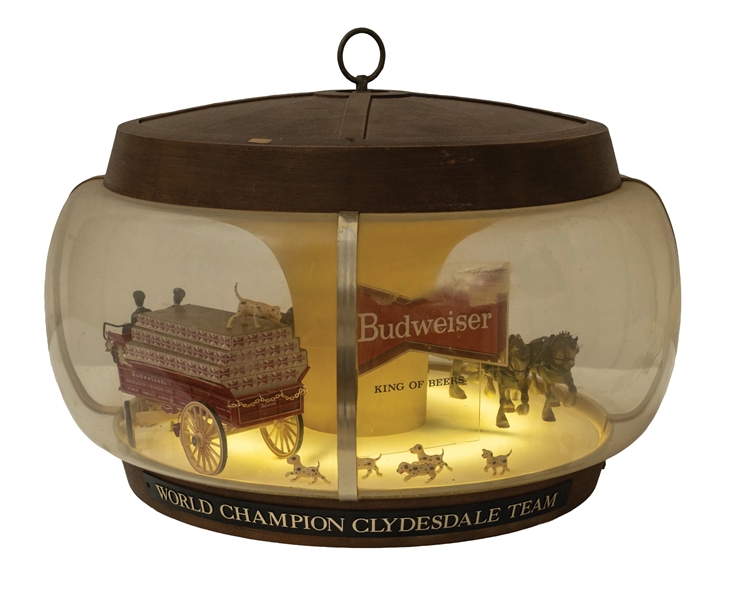 ANHEUSER-BUSCH CLYDESDALE CAROUSEL HANGING LAMP