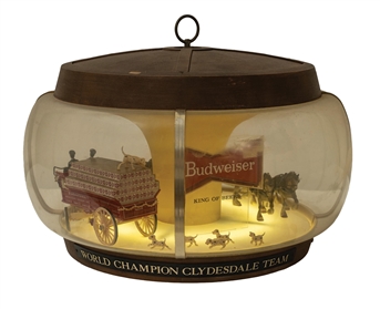 ANHEUSER-BUSCH CLYDESDALE CAROUSEL HANGING LAMP