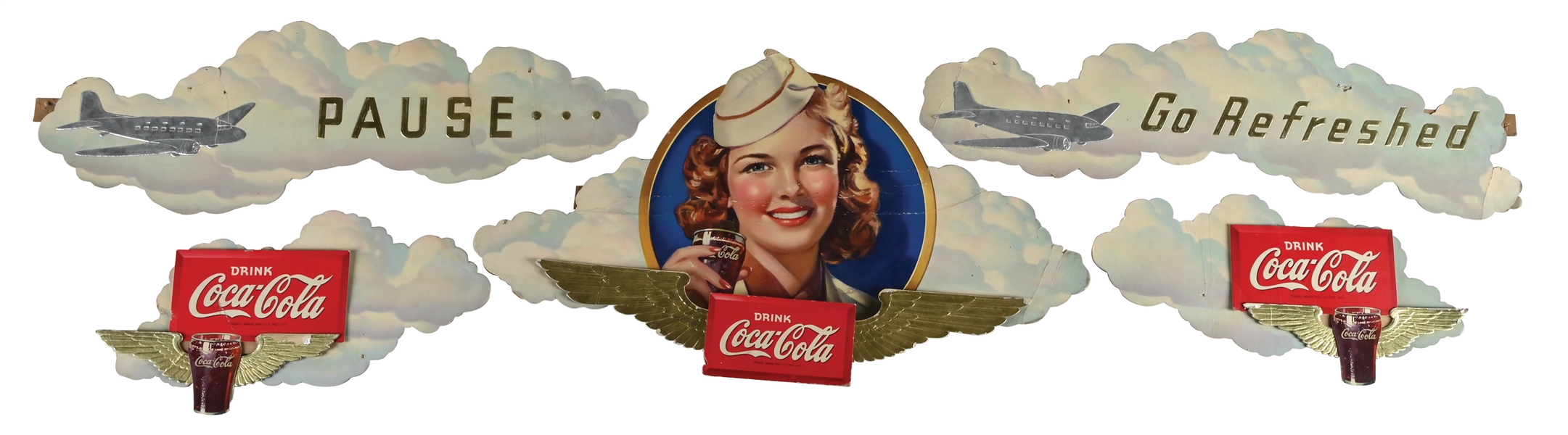 1941 COCA-COLA RARE AVIATION FESTOON