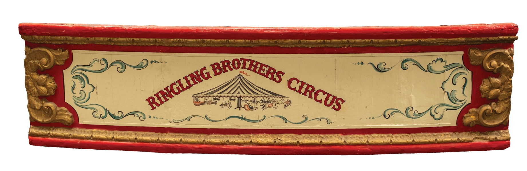 "RINGLING BROTHERS CIRCUS" LARGE WOODEN HAND PAINTED SIGN