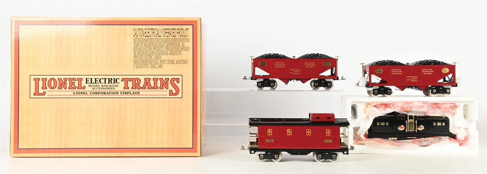 LIONEL STANDARD GAUGE NO. 11-5008-1 READY TO RUN NO. 340E COAL TRAIN FREIGHT SET WITH ORIGINAL BOX