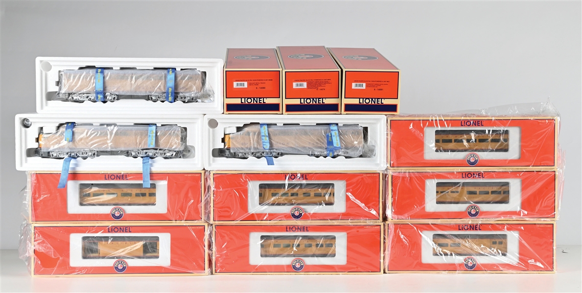 MODERN ERA LIONEL O-GA. NO. 6-31712 UNION PACIFIC 50TH ANNIVERSARY LIMITED DIESEL PASSENGER SET W/ ORIGINAL BOX