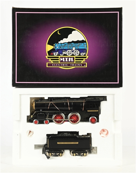 MTH STANDARD GAUGE NO. 10-1123-1 IVES NO. 1134 STEAM LOCOMOTIVE AND TENDER IN BLACK