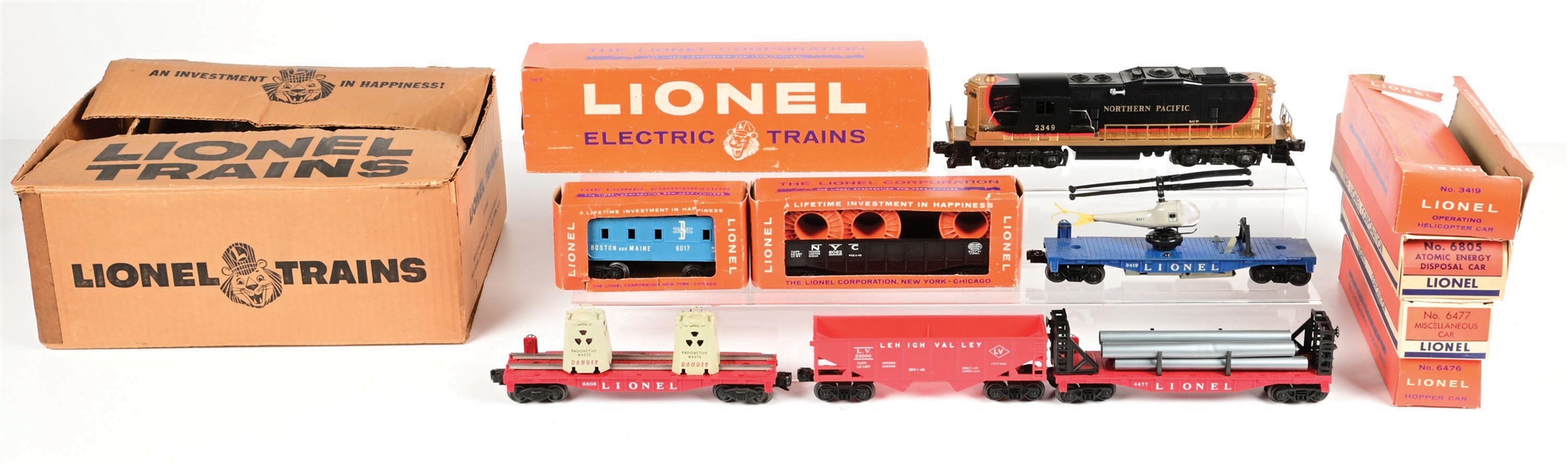 POST-WAR LIONEL UNCATALOGED O-GA. NO. 9665 DIESEL FREIGHT SET