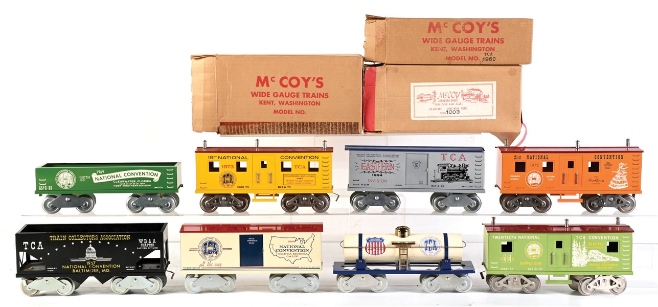 LOT OF 8: TCA MCCOY STD. GA. CONVENTION FREIGHT CARS