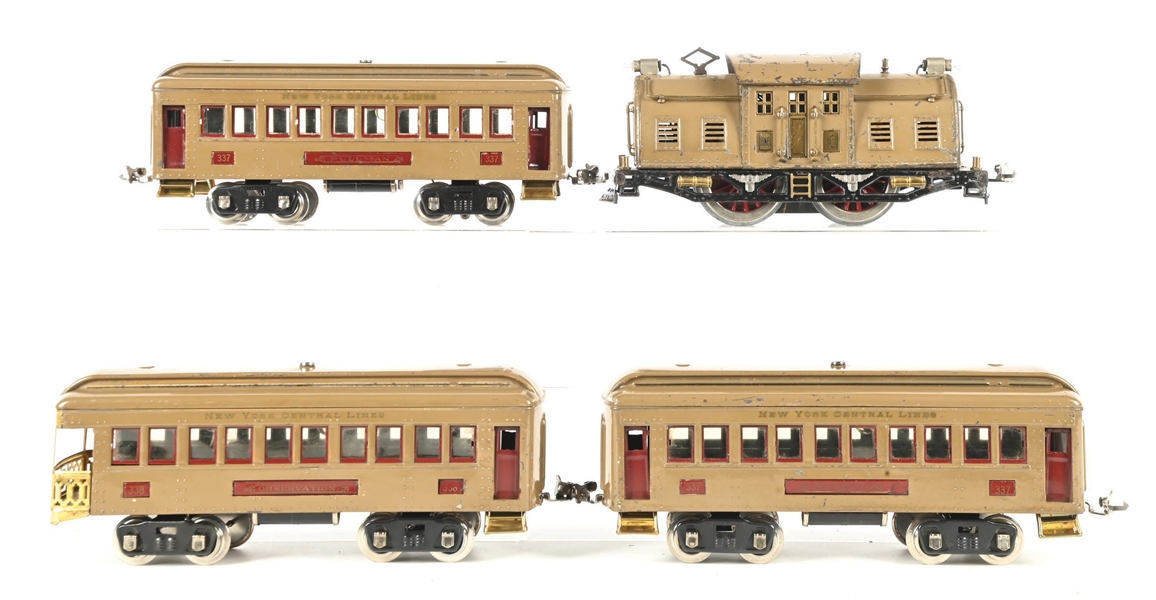 LIONEL PREWAR STD. GAUGE NO. 10 ELECTRIC LOCOMOTIVE PASSENGER SET