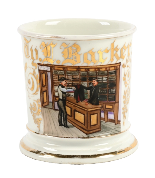 CLOTHING STORE OWNERS SHAVING MUG