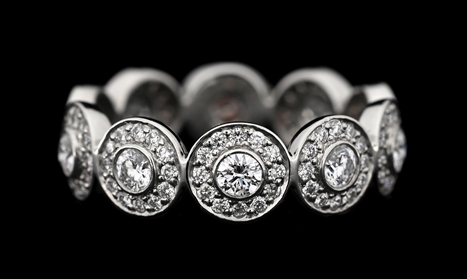 PLATINUM TIFFANY & CO DIAMOND ETERNITY BAND, 2CT TW