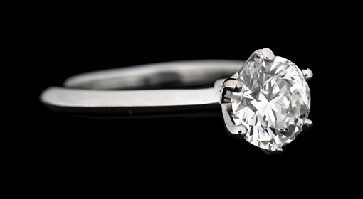 PLATINUM TIFFANY & CO 1.09CT DIAMOND SOLITARE RING W/B&P