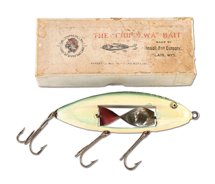 FANCY GREEN BACK CHIPPEWA IN CORRECT BOX