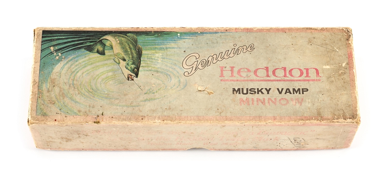 EMPTY BOX FOR RARE HEDDON MUSKY VAMP