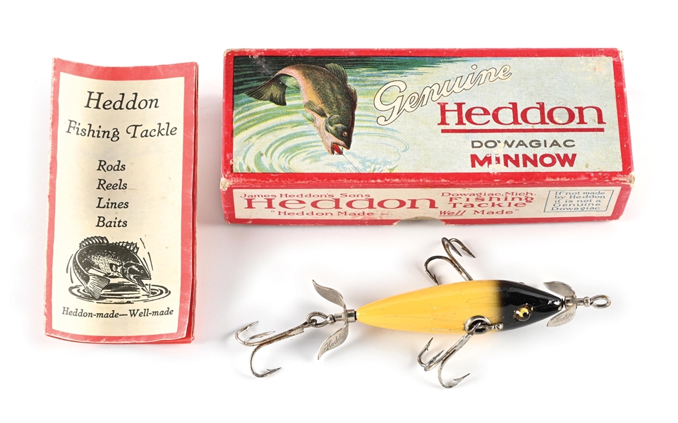 SPECIAL ORDER HEDDON MINNOW YELLOW WITH BLACK HEAD