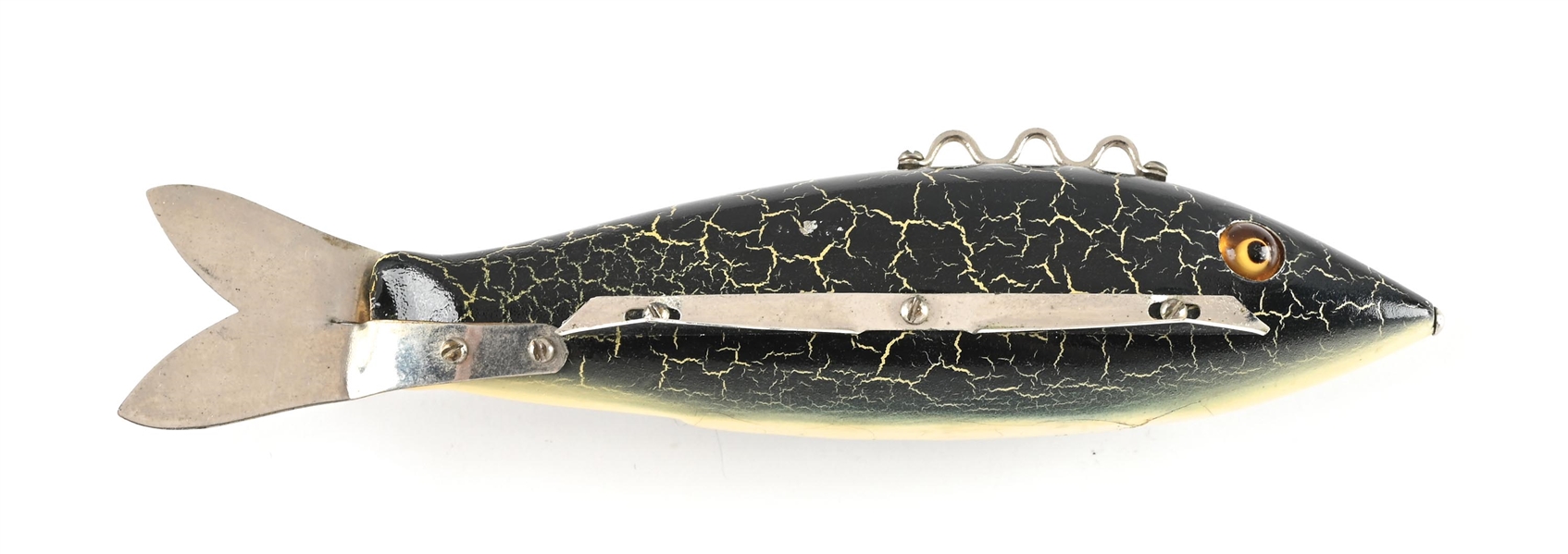 HEDDON 4 POINT ICE DECOY MINNOW IN FANCY GREEN BACK