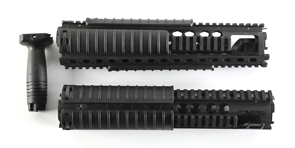 LOT OF 2: KNIGHTS ARMAMENT M5 RAS RIFLE FORENDS WITH BOXES.