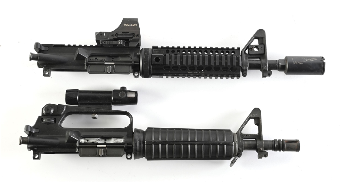 LOT OF 2: QUALITY SHORT BARREL AR-15 UPPERS.