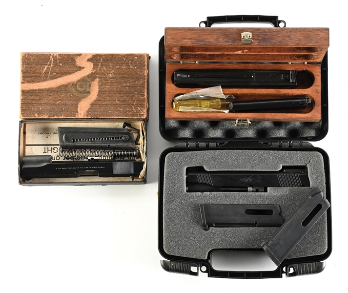 LOT OF 3: COLT, PACHMAYR, AND KIMBER .22 CONVERSION UNITS FOR 1911 PISTOLS.