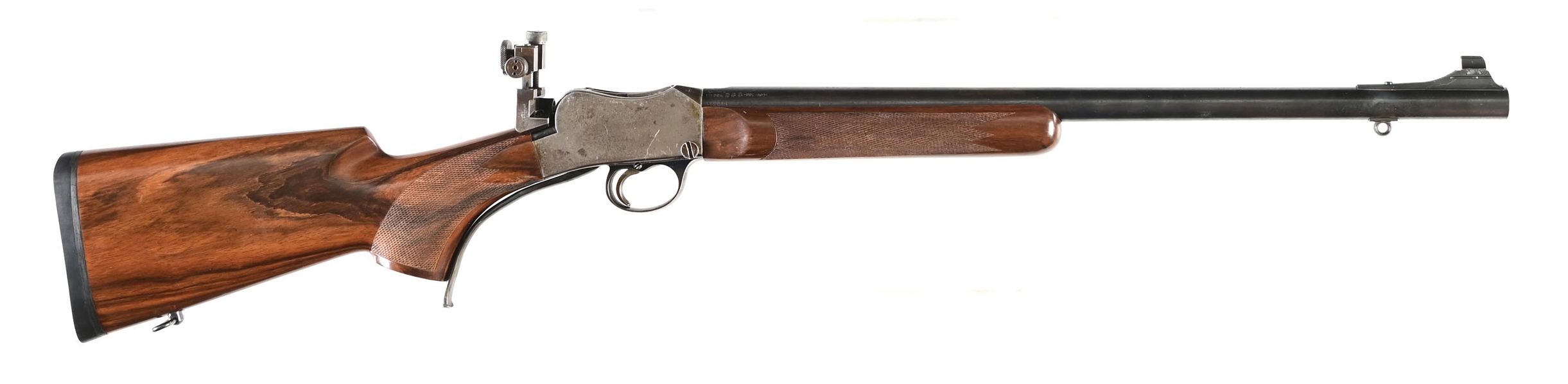 (C) CUSTOM BSA MARTINI HENRY FALLING BLOCK TARGET RIFLE IN .22 LONG RIFLE.