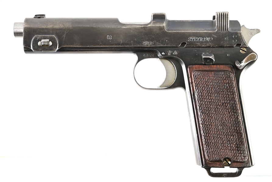 (C) WWII GERMAN STEYR-HAHN MODEL 1912 SEMI-AUTOMATIC PISTOL IN 9X19MM PARABELLUM.