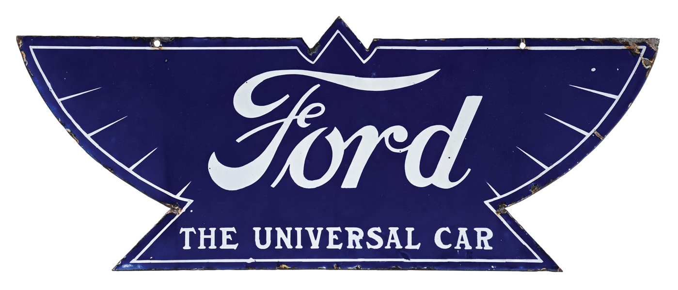 RARE FORD THE UNIVERSAL CAR PORCELAIN SIGN