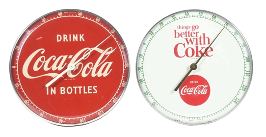 COLLECTION OF 2: DRINK COCA-COLA THERMOMETERS