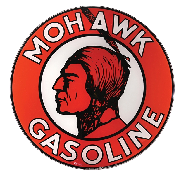 OUTSTANDING MOHAWK GASOLINE SINGLE 15" GLOBE LENS