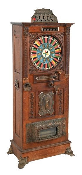 "BOITE A MUSIQUE" FRENCH UPRIGHT MUSICAL SLOT MACHINE