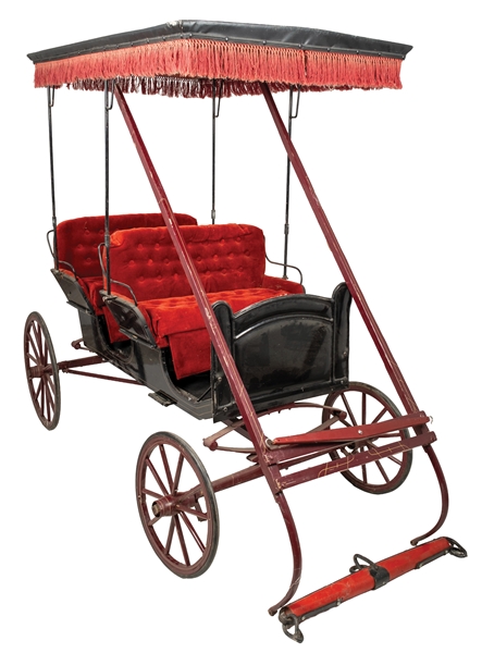 VINTAGE 4-SEATER HORSE-DRAWN BUGGY 