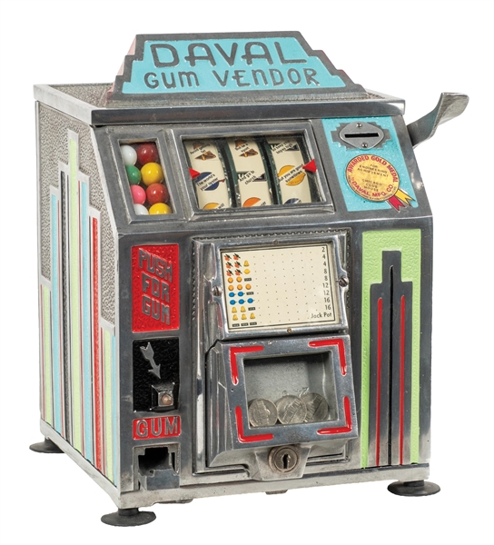 5¢ DAVAL GUM VENDOR TRADE STIMULATOR