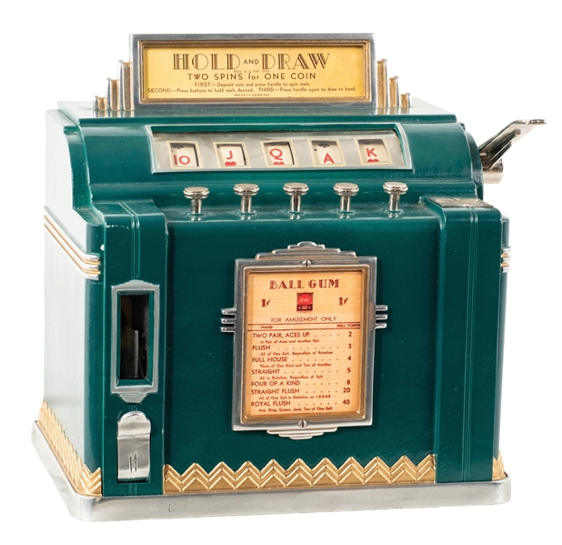ROCK-OLA "HOLD AND DRAW" DRAW POKER TRADE STIMULATOR