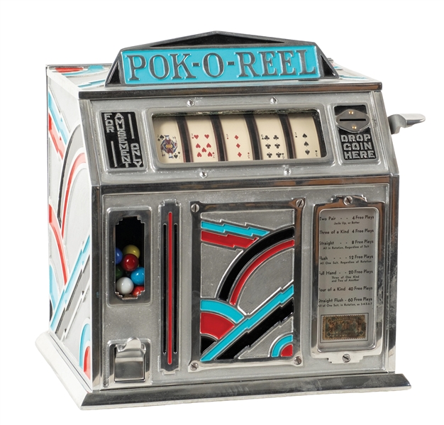 GROETCHEN POK-O-REEL POKER-THEMED ALUMNIUM TRADE STIMULATOR