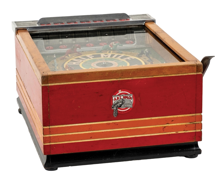 HORSE RACE-THEMED TRADE STIMULATOR SKILL GAME CALLED "HALF MILE"